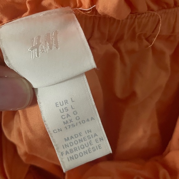 Orange Maxi Dress with Ruffle Top - Picture 3 of 5